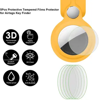 1/2/5/10 pc-uri Anti-zero Film pentru AirTag Film Key Finder Filme de Protecție Pentru Airtags Ecran Tactil Adeziv Ultra-clar Rotund
