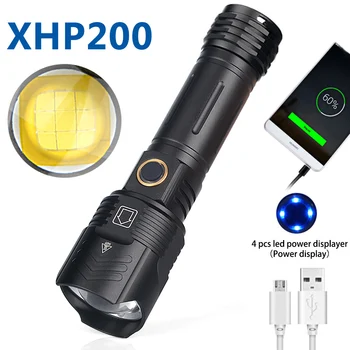 1000000LM XHP200 USB Reîncărcabilă Lanterna Led-uri Power Bank 18650 Acumulator 26650 Lanterna cu Zoom Aliaj de Aluminiu Lanterna 60W