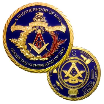 12 Stiluri Masonice Moneda Religioase Francmason Arta De Suveniruri Maestru Mason De Aur Monede De Argint Frăția Paternitatea Cadou