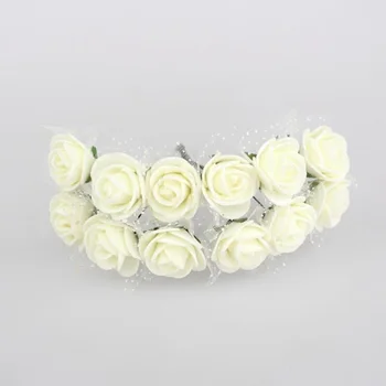 12pcs/lot 25mm Spuma Mini Rose Flori Artificiale de Trandafir Petrecere de Nunta de Flori Decor Flori False Pentru Meserii Fericit Ziua Îndrăgostiților