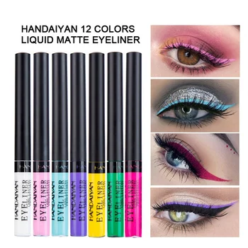 12Pcs/Lot de Culoare Matte Liquid Eyeliner Waterproof Eyeliner de Durată Efect de Colorat