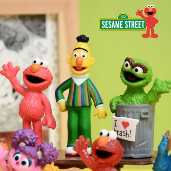 1BUC 7.5-9.5 cm Sesame Street, Elmo Bert Oscar desene animate desene animate papusa comerț exterior vrac jucărie