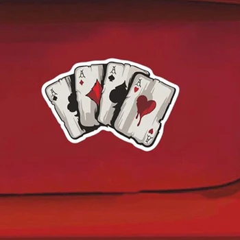 1buc Culoare Poker cu O Grafica Auto Reflectorizante caroserie de Mașină de Curse Ușă Laterală Lungă Benzi Autocolante Autocolante Auto Auto Vinil Decal