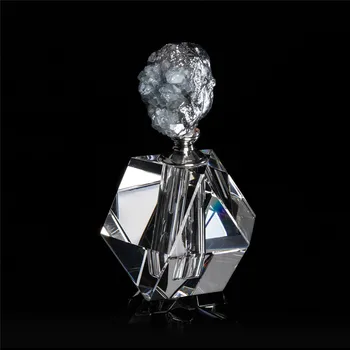 1buc Naturale Cristal Albastru Cluster Sticle de Parfum Pietre Femeile Sticle de Ulei Esențial de Decor Acasă