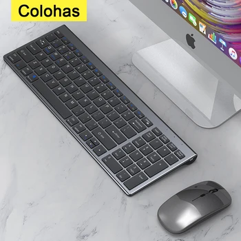 2.4 G Wireless compatibil Bluetooth Keyboard Mouse-ul Setat Pentru Macbook Tableta iPad PC Gamer Slient Gaming Keyboard Mouse Gamer Soareci
