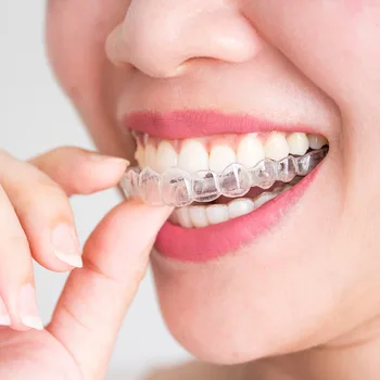 2/4buc Silicon Moale Dinte Ortodontic Dentar Set Gura de Paza Protector Dentare Albire Tăvi de Fixare Igienă Orală Îngrijire