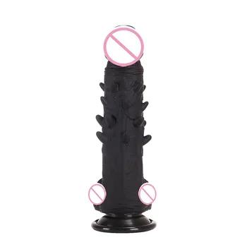 22cm Vibrator pentru Femei Negre Mari Dildo Realistic Negru Vibrator Anal Mare Vibratoare Xxl Animal Cal Vibrator Monstru Silicon Dildosex Jucărie