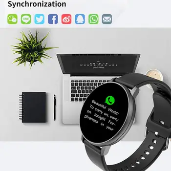 Bărbați Femei Ceas Inteligent Ecran Tactil Complet Ceasuri Sport Fitness Tracker Bluetooth-compatibil Prognoza Meteo Smartwatch 2021