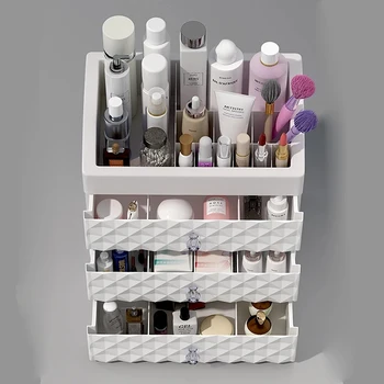 Caz Organizator Pentru Cosmetice De Casa De Stocare Și Organizare Machiaj Plastic Container De Depozitare Dulap Cu Sertare