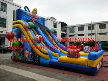 (China Guangzhou) Fabrica direct adult copii gonflabila tobogan, castel gonflabil, balon gonflabil clovn slide BYSB-358