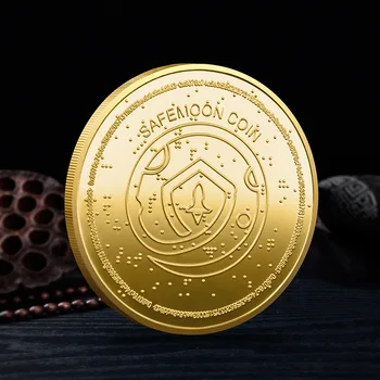 Creative Suvenir Placat cu Aur Bitcoin SAFENIOON Monede de Colectie, Cadou Colectia de Arta Fizică Monedă Comemorativă Decor Acasă