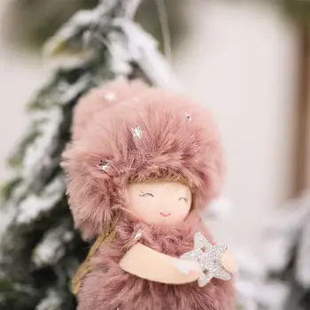 Crăciun de Pluș Înger Fată Băiat Păpuși Xmas Copac Ornament Natal Noel Deco, Decoratiuni de Craciun pentru Casa Noua Anul 2021 Copii Cadou