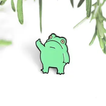 De bună Calitate 1 buc Desene animate Frog Prince Email Brosa Ace de Rever Insigna Ace de Broșe de Metal din Aliaj Ușor de Bijuterii Accesorii