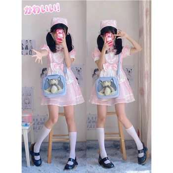 Drăguț Stil Japonez Ita Geanta Crossbody Messenger Fete de Moda Pungă și Genți de mână Kawaii JK Uniformă Saci de Umăr 3 Moduri de Totes