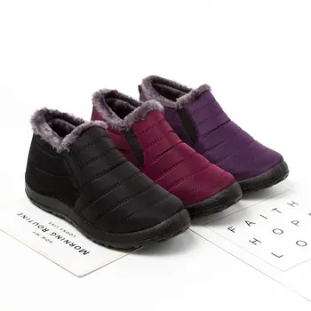 Femei Cizme Ultralight Pantofi De Iarna Pentru Femei Glezna Botas Mujer Cizme Impermeabile Femei Alunecare Pe Plat Pantofi Casual De Pluș Încălțăminte