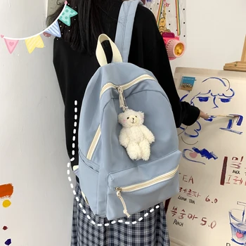 Femei rucsac Japonez Harajuku ulzzang culoare solidă simplu sac de Școală Adolescentă rucsaci de Moda de sex feminin facultate Rucsac