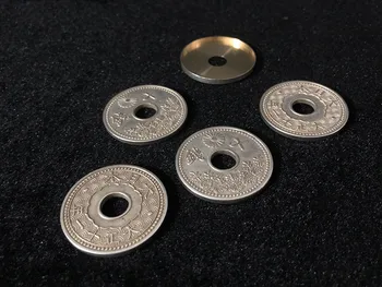 Japoneze Monedă Antică Set (4 Monede De 1 Shell) De Oliver Magie Close Up Magic Trucuri Truc Iluzii Magician Transfer Instant