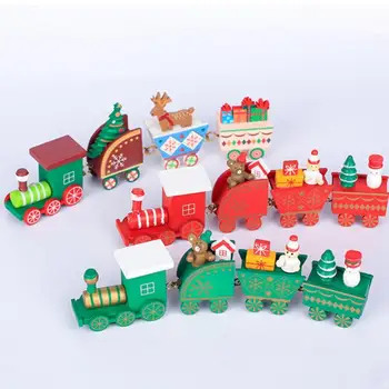 Lemn De Crăciun Micul Tren Decoratiuni Pentru Casa Xmas Decor De Crăciun 2021 Anul Nou 2022 Ornamente De Crăciun Cadouri De Craciun