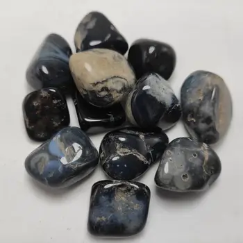Naturale Agat negru de Cristal piatră Pietriș Piatră de Cuarț de Cristal Mineral vindecare Specimen Rezervor de Pește Decoratiuni de Gradina