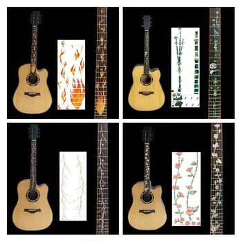 NOI Fretboard Chitara Decalcomanii Inlay Autocolant Gât Chitara Headstock Guitarra Bas, Ukulele Subțire Autocolant Guitarra Accesorii