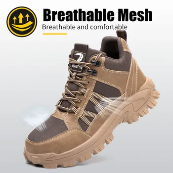 Noua incaltaminte de protectie Pantofi de Lucru pentru Bărbați Indestructibil bombeu metalic Pantofi Cizme de Lucru Constructii Adidași Tot Sezonul Cizme de Luptă