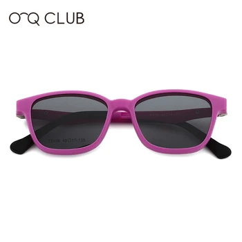 O-Q CLUB de Copil Rotund ochelari de Soare TR90 Optic Rame Ochelari Polarizate Magnetic Clip-on Flexibil, Confortabil Ochelari T3106