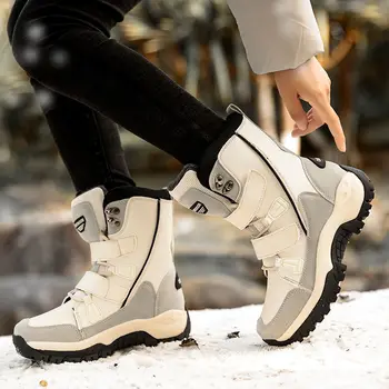 Oraqwlj Femei cizme impermeabil drumeții de Iarnă Pantofi Platforma Ține de Cald Glezna Cizme de Iarna Cu Blana Groasă matlasat cizme Cizme de Zăpadă