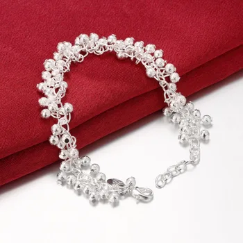 Pentru femei, culoare Argintie, margele rafinat brățară drăguț nunta petrecere frumoasă doamnă moda bijuterii farmec cadou de ziua h232