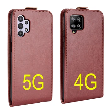 Pentru SAMSUNG Galaxy M32 Caz Magnetic Vertical Cartea de Telefon Capacul din Piele Flip case pentru Samsung Galaxy M32 M 32 4G 5G Acoperi Cazuri