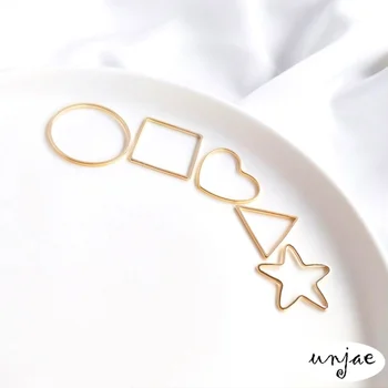 Personalizat 14K aur de lumină iubesc Steaua cerc pătrat triunghi geometrice inel inel inel de agățat DIY ureche pandantiv accesorii