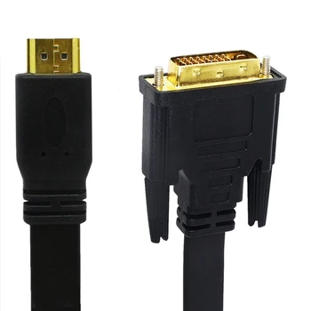 Plat Subțire de 90 de Grade compatibil HDMI La Cablul DVI Male 24+1 DVI-D Male Adaptor Pentru HDTV, DVD Proiector PlayStation 4 PS4/3 TV BOX