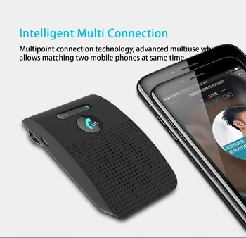 Receiver Audio Bluetooth Car Kit bluetooth 5.0 handsfree parasolar wireless Speaker-ul telefonului multi-punct apel manos libres coche
