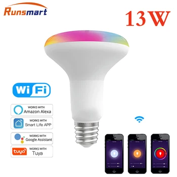 RUNSMART WiFi Estompat LED Lumina Lamp13W Bec Inteligent ,RGB+CCT ,Tuya/Smartlife App Control de la Distanță de Lucru cu Alexa Ecou de Start Google