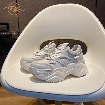 RY-RELAA Europa gara din Piele adidasi femei 2021 primavara noua platforma adidas ins pantofi albi indesata adidași maree