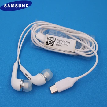 Samsung Tip C Căști In-Ear Cu Microfon, cu Fir de Control de Bass Cască Pentru Galaxy S20 S21 FE Nota 10 Plus S10+ A90 A60 A80 A8S A70