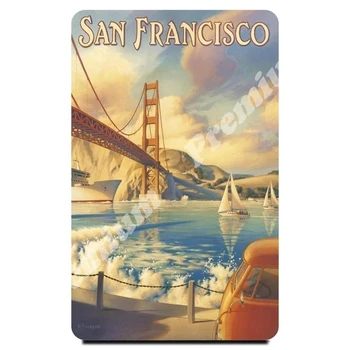 San Francisco suvenir magnet de epocă turistice poster
