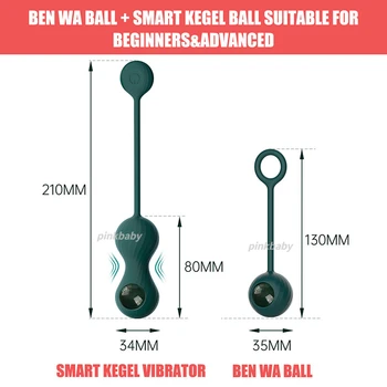 Smart Kegel Bile Ben Wa Mingea Vibrator APP Control de la Distanță Bluetooth Set Vagin Strângeți Aparat de fitness Sex Toy Store pentru Femeie