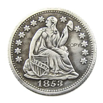 Statele UNITE ale americii 1853P/O Libertate Așezat Jumătate de Ban Nu Săgețile (Regular Strike) Copia Monede
