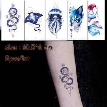 Tatuaj temporar Sticker pisica animal impermeabil Tatuaj fals Transfer de Apă flash Tatuaj fată femeie copil de dimensiuni mici vândă în loturi