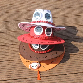 Una Bucata Portgas D. Ace Pălării Anime Cosplay Cowboy Capac pentru Barbati Femei Copii Piratii Cap Pălării, Jucării pentru Copii pentru Adulti Cadou de Crăciun