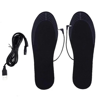 USB Încălzit Tălpi de Pantofi de Cald la Picioare Șosete Pad Mat Electric de Încălzire cu Branțuri Lavabile Cald Termică Tălpi femei om
