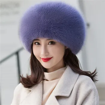 2021 nou fox caciula de blana de iarna pentru femeie din piele blană de etnie mongolă pălărie de protecție pentru urechi nord-est schi coreean palarie cald | Îmbrăcăminte Accesorii ~